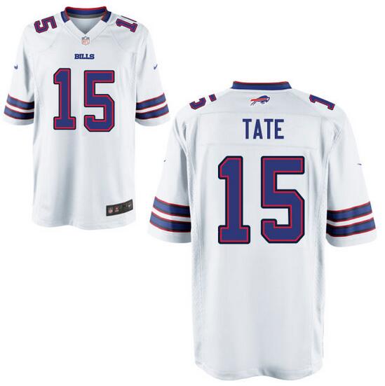 Men's Buffalo Bills #15 Brandon Tate White Road Nike Elite Jersey