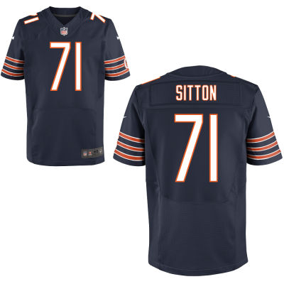 Men's Chicago Bears #71 Josh Sitton Navy Blue Team Color Nike Elite Jersey