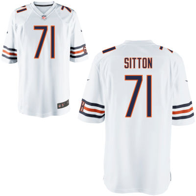 Men's Chicago Bears #71 Josh Sitton White Road Nike Elite Jersey