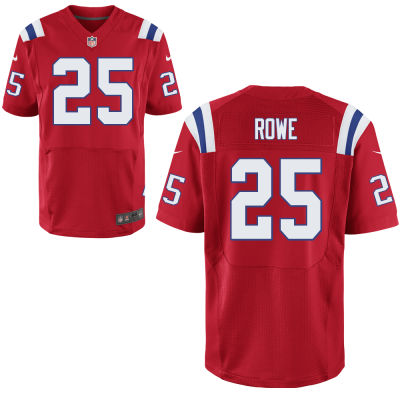 Men's New England Patriots #25 Eric Rowe Red Alternate Nike Elite Jersey