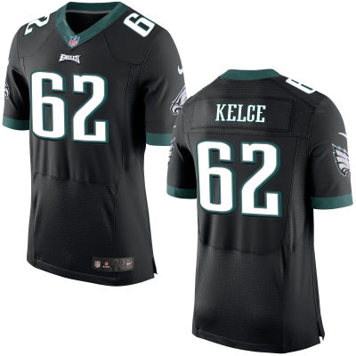 Men's Philadelphia Eagles #62 Jason Kelce NEW Black Alternate Nike Elite Jersey