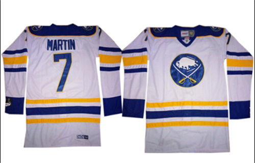 Me's Buffalo Sabres #7 Rick Martin White CCM Jersey