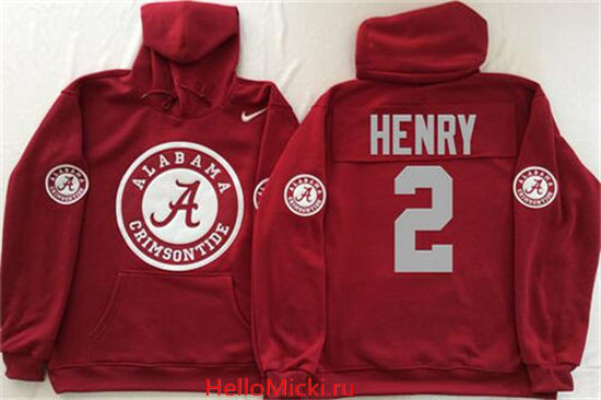 Men's Alabama Crimson Tide #2 Derrick Henry Nike Red Stitched NCAA College Football Hoodie
