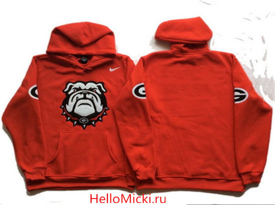 Men's Georgia Bulldogs Red Blank Nike Red Stitched NCAA College Football Hoodie