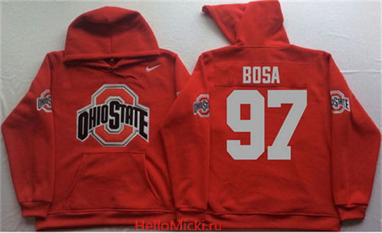Men's Ohio State Buckeyes #97 Joey Bosa Nike Red Stitched NCAA College Football Hoodie