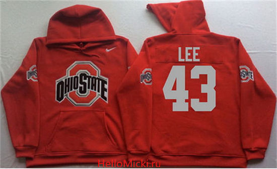 Men's Ohio State Buckeyes #43 Darrin Lee Nike Red Stitched NCAA College Football Hoodie
