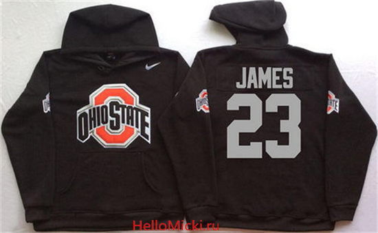 Men's Ohio State Buckeyes #23 Lebron James Nike Black Stitched NCAA College Football Hoodie