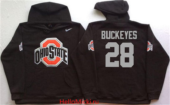 Men's Ohio State Buckeyes #28 Buckeyes Nike Black Stitched NCAA College Football Hoodie