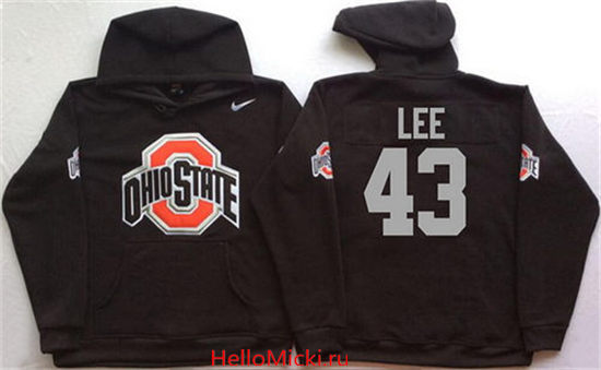 Men's Ohio State Buckeyes #43 Darrin Lee Nike Black Stitched NCAA College Football Hoodie
