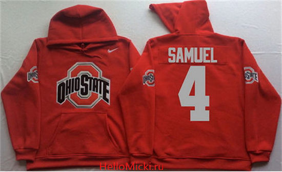 Men's Ohio State Buckeyes #4 Curtis Samuel Nike Red Stitched NCAA College Football Hoodie