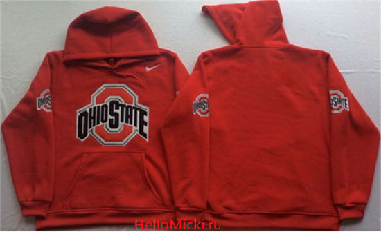 Men's Ohio State Buckeyes Blank Nike Red Stitched NCAA College Football Hoodie