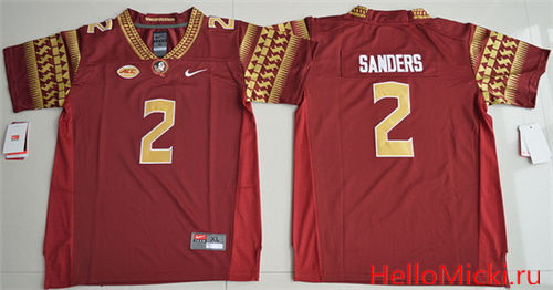 Youth Florida State Seminoles #2 Deion Sanders Red Stitched College Football 2016 Nike NCAA Jersey