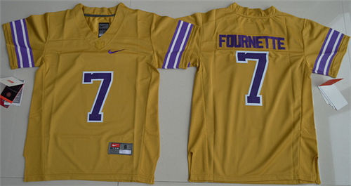 Youth LSU Tigers #7 Leonard Fournette Gridiron Gold Limited Stitched College Football 2016 Nike NCAA Legend Jersey