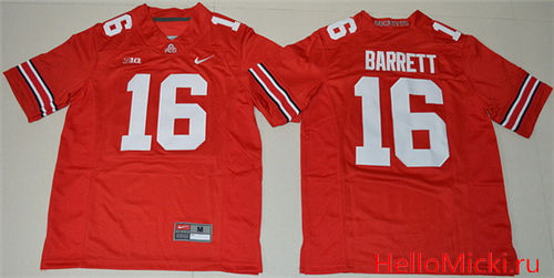 Youth Ohio State Buckeyes #16 J.T. Barrett Red Limited Stitched NCAA 2016 Nike College Football Jersey