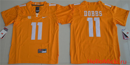 Youth Tennessee Volunteers #11 Joshua Dobbs Orange Stitched College Football 2016 Nike NCAA Jersey