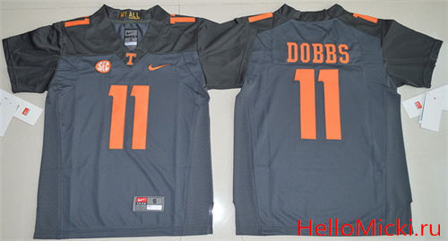 Youth Tennessee Volunteers #11 Joshua Dobbs Gray Stitched College Football 2016 Nike NCAA Jersey