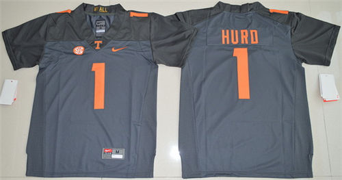 Youth Tennessee Volunteers #1 Jalen Hurd Gray Stitched College Football 2016 Nike NCAA Jersey