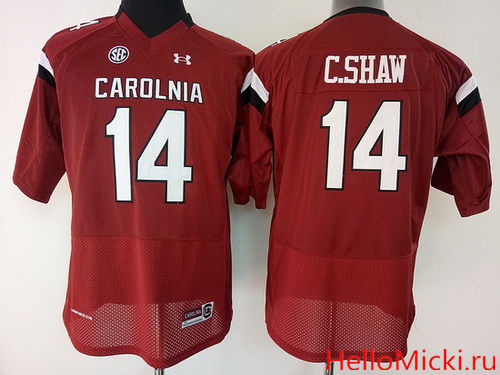 Women's South Carolina Gamecocks #14 Connor Shaw Red Stitched College Football Under Armour NCAA Jersey