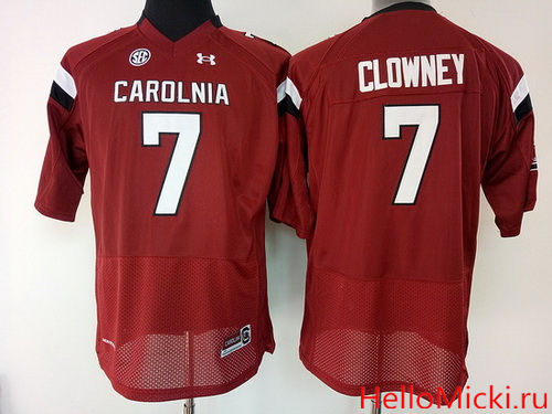 Women's South Carolina Gamecocks #7 Jadeveon Clowney Red Stitched College Football Under Armour NCAA Jersey