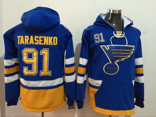 Men's St. Louis Blues #91 Vladimir Tarasenko Blue 2017 Winter Classic Stitched NHL Old Time Hockey Hoodie