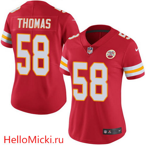 Women's Kansas City Chiefs #58 Derrick Thomas Red 2016 Color Rush Stitched NFL Nike Limited Jersey