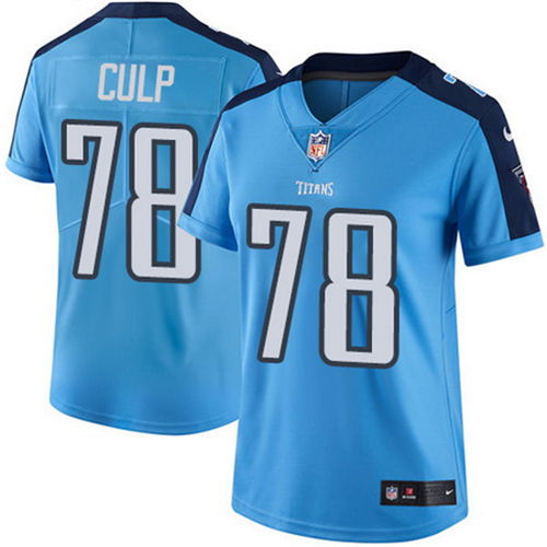 Women's Tennessee Titans #78 Curley Culp Light Blue 2016 Color Rush Stitched NFL Nike Limited Jersey