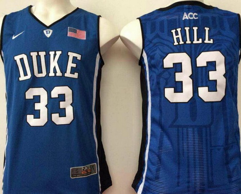 Men's Duke Blue Devils #33 Grant Hill Royal Blue College Basketball Stitched Nike Swingman Jersey