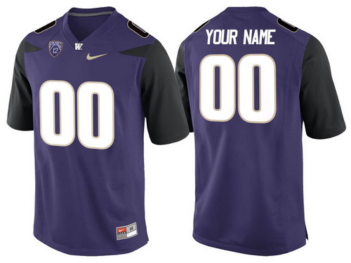 Youth NCAA Washington Huskies Purple Custom College Football Jersey