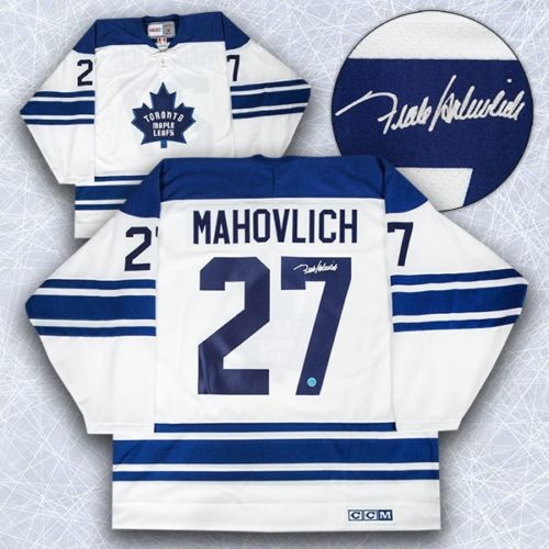Men's Toronto Maple Leafs #27 Frank Mahovlich White 1967 Stanley Cup Retro CCM Jersey