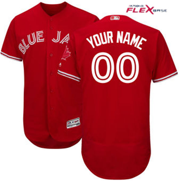 Men's Toronto Blue Jays Majestic Scarlet 2017 Flex Base Authentic Collection Custom Jersey