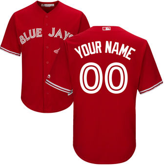 Men's Toronto Blue Jays Majestic Scarlet 2017 Cool Base Replica Custom Jersey