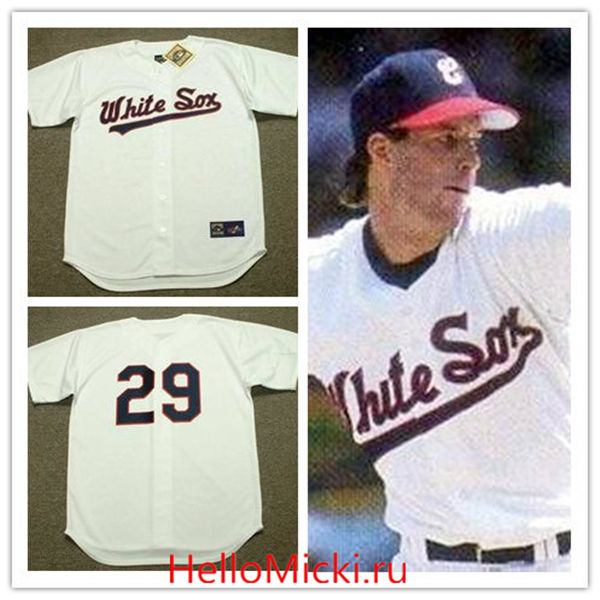 Men's Chicago White Sox #29 JACK McDOWELL 1990 Majestic Cooperstown  White Home Jersey