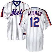 Men's New York Mets #12 Roberto Alomar Majestic White Pullover Baseball Jersey