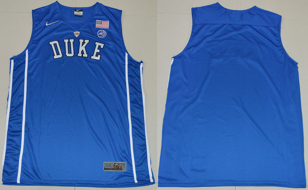 Men's Duke Blue Devils 2017 Blue V Neck College Basketball Authentic Jersey