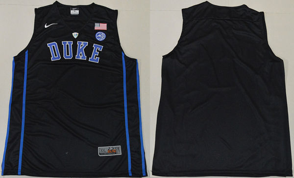 Men's Duke Blue Devils 2017 Black V Neck College Basketball Authentic Jersey