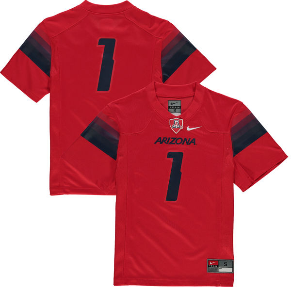 Men's Nike #1 Red Arizona Wildcats Replica Football Jersey