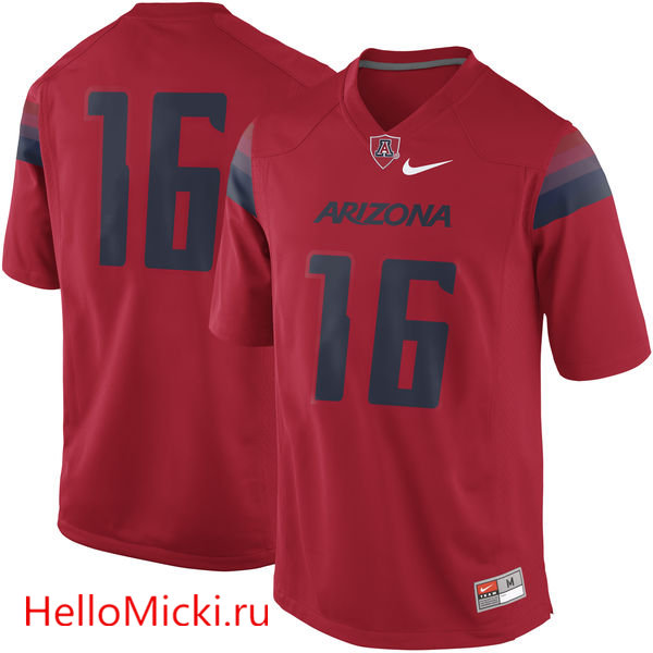 Men's Nike Red Arizona Wildcats #16 Game Football Jersey
