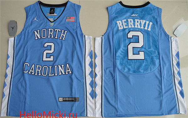 Men's North Carolina Tar Heels #2 Joel Berry II Light Blue Soul Swingman Basketball Jersey
