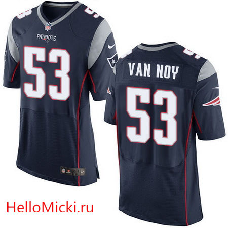 Men's New England Patriots #53 Kyle Van Noy Navy Blue Team Color Stitched NFL Nike Elite Jersey