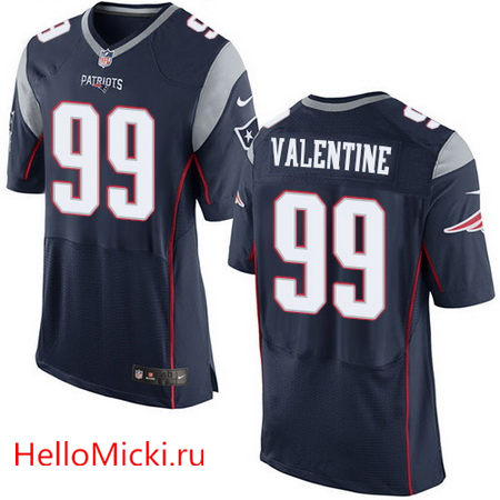 Men's New England Patriots #99 Vincent Valentine Navy Blue Team Color Stitched NFL Nike Elite Jersey