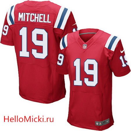 Men's New England Patriots #19 Malcolm Mitchell Red Alternate Stitched NFL Nike Elite Jersey