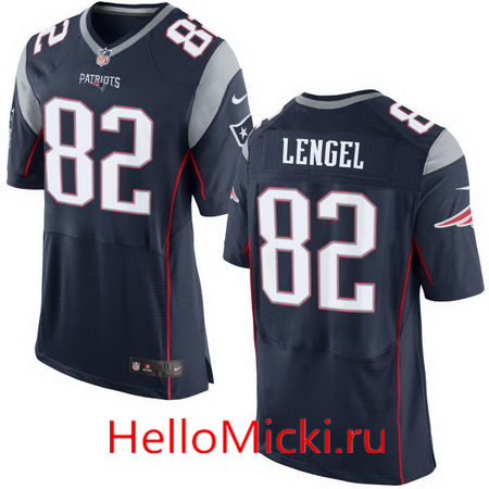 Men's New England Patriots #82 Matt Lengel Navy Blue Team Color Stitched NFL Nike Elite Jersey