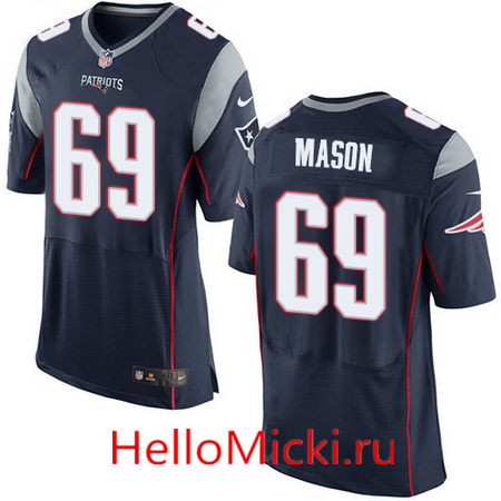 Men's New England Patriots #69 Shaq Mason Navy Blue Team Color Stitched NFL Nike Elite Jersey