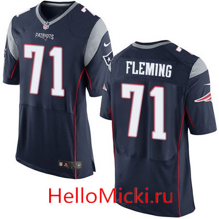 Men's New England Patriots #71 Cameron Fleming Navy Blue Team Color Stitched NFL Nike Elite Jersey
