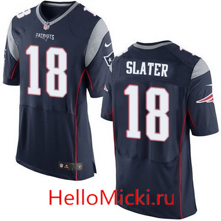 Men's New England Patriots #18 Matthew Slater Navy Blue Team Color Stitched NFL Nike Elite Jersey