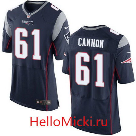 Men's New England Patriots #61 Marcus Cannon Navy Blue Team Color Stitched NFL Nike Elite Jersey