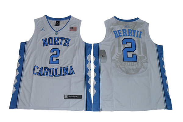 Men's North Carolina Tar Heels #2 Joel Berry II White Soul Swingman Basketball Jersey