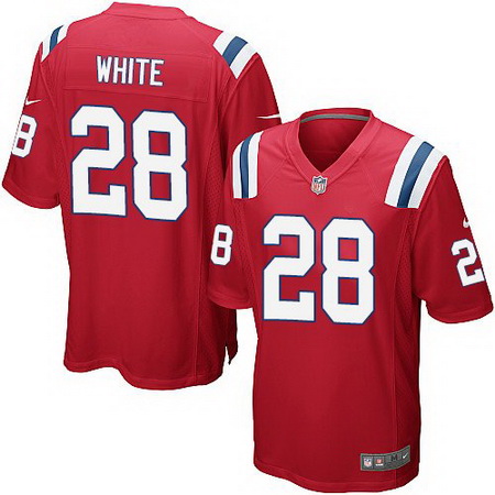 Youth New England Patriots #28 James White Red Alternate Stitched NFL Nike Game Jersey