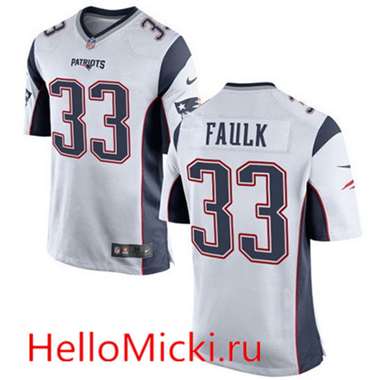 Youth New England Patriots Retired Player #33 Kevin Faulk White Stitched NFL Nike Game Jersey