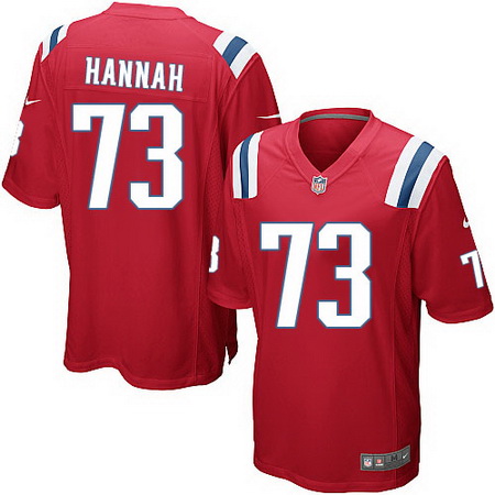 Youth New England Patriots Retired Player #73 John Hannah Red Stitched NFL Nike Game Jersey